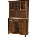 Medium Cherry Hutch Buffet with Wood Top