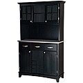 Black Hutch Buffet with Stainless Top