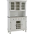 Premium White Hutch Buffet with Stainless Top