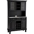 Premium Buffet with Stainless Top and Hutch