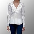 A to Z Turkish Cotton Ruffle Bib Collared Top