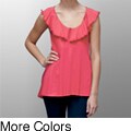 A to Z Turkish Cotton Ruffle Neck Sleeveless Top