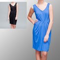 AtoZ Women's Modal Pleated Tank Dress