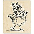 Stampendous Floral Bonnet Baby Mounted Rubber Stamp