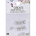 Jolee's Jewels Flower Single Hole/ Crystal AB Sliders (Pack of 8)