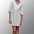 AtoZ Women's Cotton Viol Faux Wrap Dress