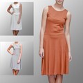 AtoZ Women's Turkish Cotton Mid-Calf Dress