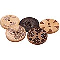 Hand-Painted Wooden Buttons (Pack of 100)