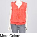 Simply Irresistible Women's Plus Size Smocked Peasant Blouse