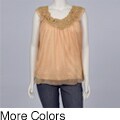 Simply Irresistible Women's Plus Size Crocheted Babydoll Top