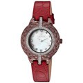 Croton Women's 'Croton' Burgundy Leather Watch