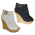 Carrini Women's Buckled Platform Wedges