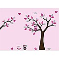 Nursery Wall Art Tree Decal Set with Branch, Birds, and Owls