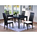 Cappuccino Finish Wooden Table Set with Four Chairs