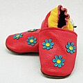 Augusta Products Baby Girl 3 Flowers Soft Sole Leather Shoes