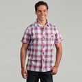 Vintage Red Men's Embroidered Plaid Shirt