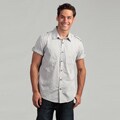 Vintage Red Men's Striped Woven Shirt