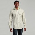 Thomas Dean Men's Green Floral Woven Shirt