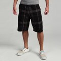 Burnside Men's Black Plaid Shorts