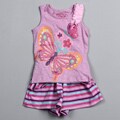 Flapdoodles Girl's Garden Flower Top and Shorts Set