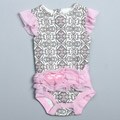 Vitamins Baby Newborn Girl's Scroll Print Bodysuit Tutu
