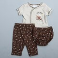 Vitamins Baby Newborn Boy's Little Sheriff 3-piece Diaper Pant Set