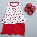 Vitamins Baby Infant Girl's Red Cherry Print Set