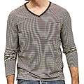 Something Strong Men's Brown/ White Striped Tee
