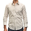 Something Strong Men's White/ Tan Dotted Shirt