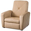 Tan microfiber Gaming Chair and Ottoman Set