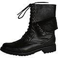 Neway by Beston Women's 'legend-03' Black Combat Boots
