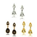Gem Jolie Sterling Silver Gemstone Teardrop Earrings
