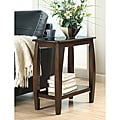 Dark Walnut Finish Wooden Chair Side End Table