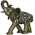 Cristiani Elephant Pewter and Crystal Trinket Box
