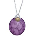 Crystale Two-tone Genuine Amethyst Oval Necklace