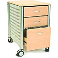 Innovex Mobile Maple Wood Filing Cabinet