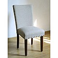 Tan Nail Head Parsons Chairs (Set of 2)