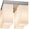 Access Turin 4-light Brushed Steel Flush Mount