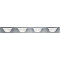 Saturn 4-light Brushed Steel Frosted Glass Wall and Vanity Light