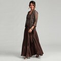 Karen Miller Women's Long Lace Jacket Dress