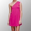 AtoZ Women's One-shoulder Mod Mini Dress