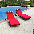 Cantina Arc Lounger with Mattress and Bolster Pillow (Set of 2)