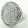 Sterling Silver Cubic Zirconia Cluster Fashion Ring