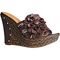 Refresh by Beston Women's 'BOBI-02' Platform Wedges