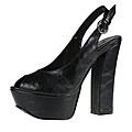 Refresh by Beston Women's 'DEENA-06' Chunky Heel Slingbacks