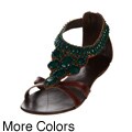 MIA Women's 'Tigris' Leather Beaded Sandals