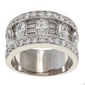 18k White Gold 4ct TDW Diamond Estate Semi-eternity Band (I-J, SI1-SI2)
