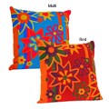 Handcrafted Embroidered Flower Pillow (India)