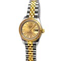 Pre-owned Rolex Women's 18k Yellow Gold and Stainless Steel Watch