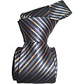 Dmitry Men's Navy Striped Italian Silk Tie